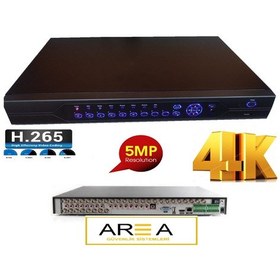 Resim 32 Kanal 5Mp H265 Destekli 4K Ahd Hibrit 1440N 1080P Kayıt Cihazı 