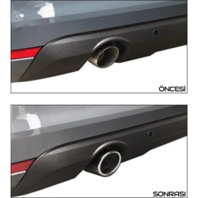 Resim paspasgarajı Paspasgaraji Renault Clio 5 Krom Egzoz Ucu Vidalı 2019 Üzeri 