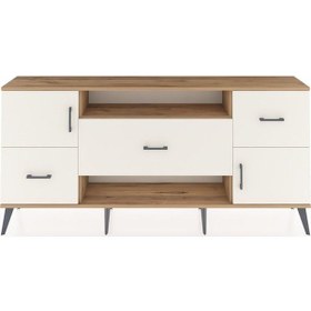 Resim Arges Konsol 2 Raflı 3 Çekmeceli 2 Kapaklı 176x30x83 Çam-aytaşı/aytaşı Aytaşı/aytaşı 