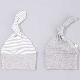 Resim Organicera Organik Yenidoğan Şapka, 2 Li Set , Grey Melange Gri Melanj 