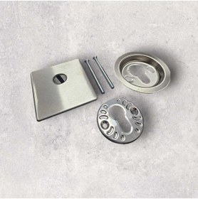 Resim BY DORA DİZAYN Çelik Kapı Kare Lüx Siyah Rozet Tas (Barel Rozeti) 