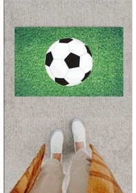 Resim Kapı Önü Paspası Dekoratif Dijital Baskı Futbol Topu P-2346 