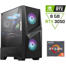 Resim MSI Amd Ryzen 5 5500 / Rtx 3050 / 16gb Ddr4 / 500gb 3300-3100 Mb /s M2 Ssd / Gamıng Pc 