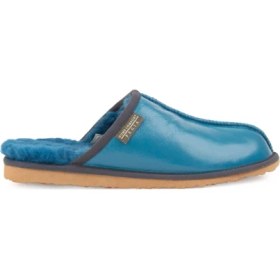 Resim Pegia Hakiki Kürklü Rugan Erkek Ev Terliği 111032 