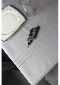 Resim Dertsiz Leke Tutmaz 160x220 Ebat Kumaş Masa Örtüsü 7001-clbr Gri 