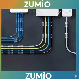 Resim Zumio 20’li Yapışkanlı Kablo Düzenleyici & Toplayıcı Klips – Kablosuz Düzen, Masa ve Duvar Kablo Yönetimi 