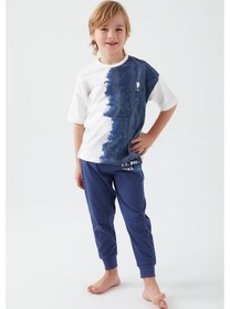 Resim U.S. Polo Assn. U.s. Polo Assn 1339 Garson İntense Creams Erkek Çocuk Kısa Kol Pijama Takım 001 