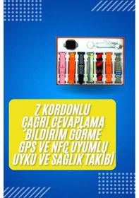 Resim Akıllı Saat Çağrı Cevaplayabilen Unısex 7 Kordonlu Müzik Dinleme 