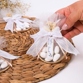 Resim Kişiye Özel Nikah Şekeri, Badem Şekeri Düğün Hediyesi, Kına Hediyeleri, Nikah Hediyeleri 