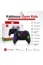 Resim YUES Işıklı Pro Controller | Switch / Switch Lite / PC / Android Uyumlu, Düşük Gecikme 