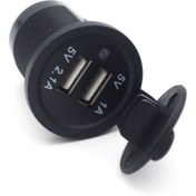 Resim Intercom IC266C Kulaksız Çakmak Tip Su Geçirmez Kapak 2xUsb 