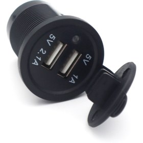 Resim Intercom IC266C Kulaksız Çakmak Tip Su Geçirmez Kapak 2xUsb 