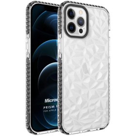 Resim Microsonic Apple Iphone 12 Pro Kılıf Prism Hybrid Siyah 