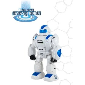 Resim Birlik Oyuncak Uzaktan Kumandalı Full Fonksiyonlu Disk Atan Savaşçı Robot Mavi 27115 