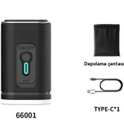 Resim Black Taşınabilir Hava Pompası Kamp Yatağı Kablosuz Şişirme Şarj 