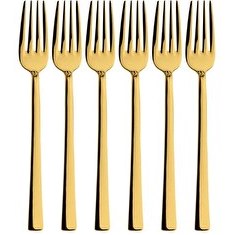 Resim Kitchen Design Lab Parlak Gold Tatlı Çatalı 6 Adet Kahvaltı Çatal Seti Kutulu Set Paslanmaz Çelik 
