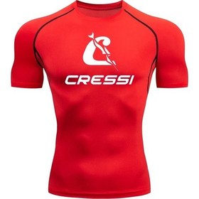 Resim Snapbuy Erkek Uv Koruyucu Rashguard Mayo - Denizanası Önleyici Sörf Dalış T-shirtgümüş Gümüş 