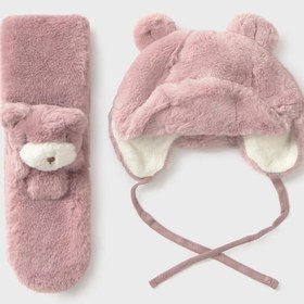 Resim MAYORAL Kız Bebek Peluş Şapka Ve Atkı Takım Pembe 
