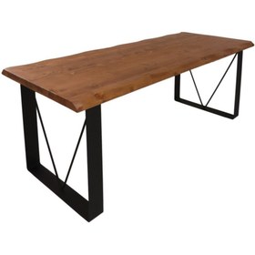 Resim NT Concept Ntconcept Blu Doğal Ahşap Yemek Ve Toplantı Masası 100cm x 230 cm 