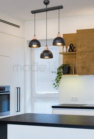 Resim Modelight BELLA 3LÜ SIRALI AVİZE SİYAH SALON-OTURMA ODASI-ÇOCUK ODASI-YEMEK-YATAK ODASI--ANTRE-MUTFAK 