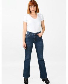 Resim Kadın Çan Paça Kot Pantolon Tint 