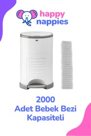 Resim Korbell 16l Uyumlu Yerli Malı Çöp Poşeti - 4 Paket - 2000 Adet Bebek Bezi Kapasitesi 