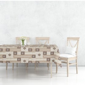 Resim Astarlı Silinebilir Pvc Muşamba Masa Örtüsü Kilim Desen (519062276) 