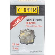 Resim Clipper Slim Filtre, Ağızlık, Sigara Filtresi - 6mm (Ultra Slim Adaptör Hediyeli) 360 Adet 