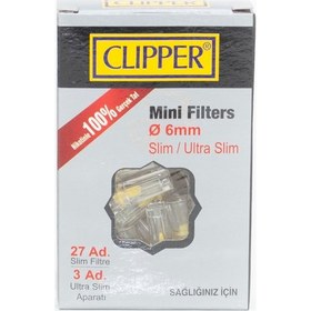 Resim Clipper Slim Filtre, Ağızlık, Sigara Filtresi - 6mm (Ultra Slim Adaptör Hediyeli) 360 Adet 