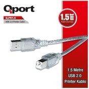 Resim Flaxes Qport Q-PR1.5 1.5Mt Usb 2.0 Yazıcı Kablosu 