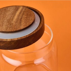 Resim Mien Bambu Kapaklı Cam Kavanoz - Açık Kahverengi / Şeffaf - 450 Ml Açık Kahverengi / Şeffaf 