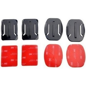 Resim Sanger Gp10 Aksiyon Kamera 2 Düz 2 Oval Yapışkanlı Aparat 