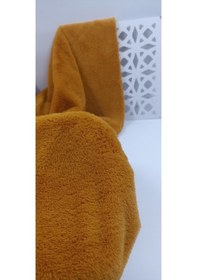 Resim Hardal Sarısı Peluş Kumaş 