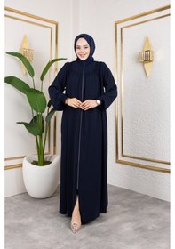 Resim Nevayla Moda Ön Ve Arka Robalı Ferace - Lacivert / F0142 Lacivert 