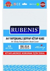 Resim Rubenis Yapışkanlı Şeffaf Kitap Kabı Şeffaf Beyaz 8698207050311 