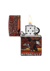 Resim Zippo Harley Davidson Bald Eagle Dizayn Çakmak 