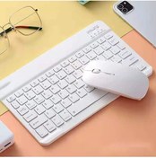 Resim MİCROTECH Piranha Android 10 Go Edition Uyumlu Klavye Mouse Set Beyaz 