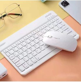Resim MİCROTECH Piranha Android 10 Go Edition Uyumlu Klavye Mouse Set Beyaz 