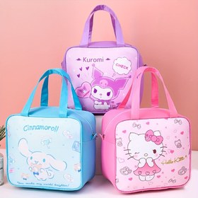 Resim Sanrio Öğle Yemeği Çantası, Termal İzolasyonlu Karikatür Temalı Çanta - Sevimli El Çantası, Yıkanabilir Kalınlaştırılmış Saklama Çantası ile İş, Seyahat ve Günlük Kullanım İçin Uygun, Tatil Hediyesi, Doğum Günü Hediyeleri. Yiyeceklerle Temas Yapmaz 