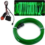 Resim Techmaster Araç Içi Torpido Şerit Ledi Renkli Ip Neon LED 5 Metre Yeşil 