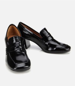 Resim Hotiç Kadın Rugan Deri Siyah Topuklu Klasik Loafer 01ayh312780a100 Siyah 