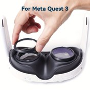 Resim Meta Quest 3 VR Gözlükleri için VR Lens Aksesuarları, Myopia Mavi Işık Karşıtı Lensler, Çiziklerden Koruyan Lens Kılıfı, Kolay Takılabilir ve Çıkarılabilen Manyetik Çerçeve 