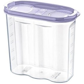 Resim ® 2 Kapaklı Ölçekli Erzak Kuru Gıda Saklama Kutusu Kabı - 1,7 Litre - SA935 
