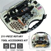 Resim 5 Hız Ayarlı 8000-38000 RPM Döner Alet Takımı, Esnek Mil ve Çok Amaçlı Mandrenli, Zımparalama, Cilalama, Oyma ve El İşi için Güçlü Çok Yönlü Döner Alet Seti 