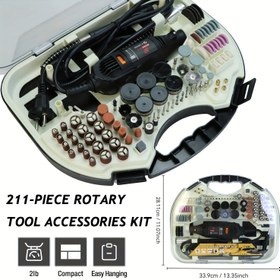 Resim 5 Hız Ayarlı 8000-38000 RPM Döner Alet Takımı, Esnek Mil ve Çok Amaçlı Mandrenli, Zımparalama, Cilalama, Oyma ve El İşi için Güçlü Çok Yönlü Döner Alet Seti 