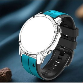 Resim Sunshine022 Qctog Quickfit Garmin 22mm Sağlam Kayış Gökyüzü Mavisi Siyah Koşu Yüzme 