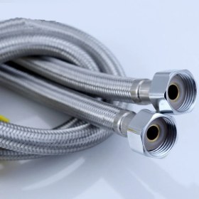 Resim Strongart Spiral Çelik Örgülü Klozet Bağlantı Flex Hortumu - 3/8 - 3/8 