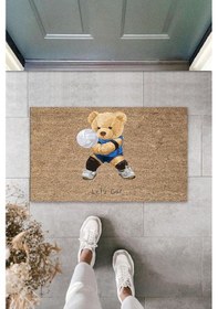 Resim Dijital Let S Go Ayıcık Bej Kapı Paspası Dış Mekan Paspas K-3176 