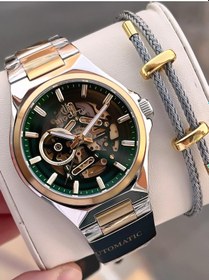 Resim Bigotti Otomatik Ve Kurmalı Çelik Karatma Ve Renk Atma Yapmaz 5 Atm Erkek Kol Saati Ebg.10692.4 Gümüş - Sarı 