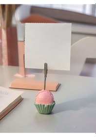 Resim Makaron Temalı Fotoğraf - Not Tutucu Hediyelik Pembe 
